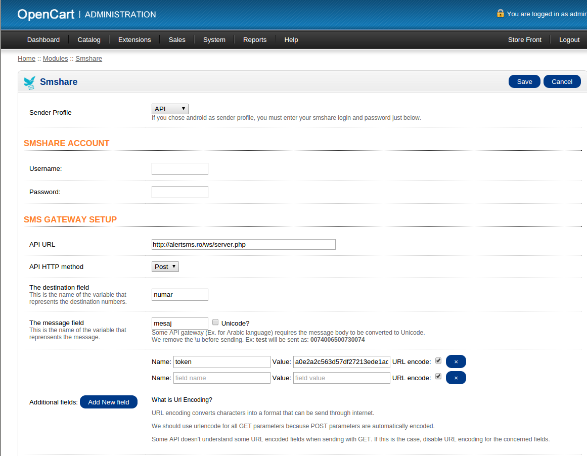Gateway configuration example